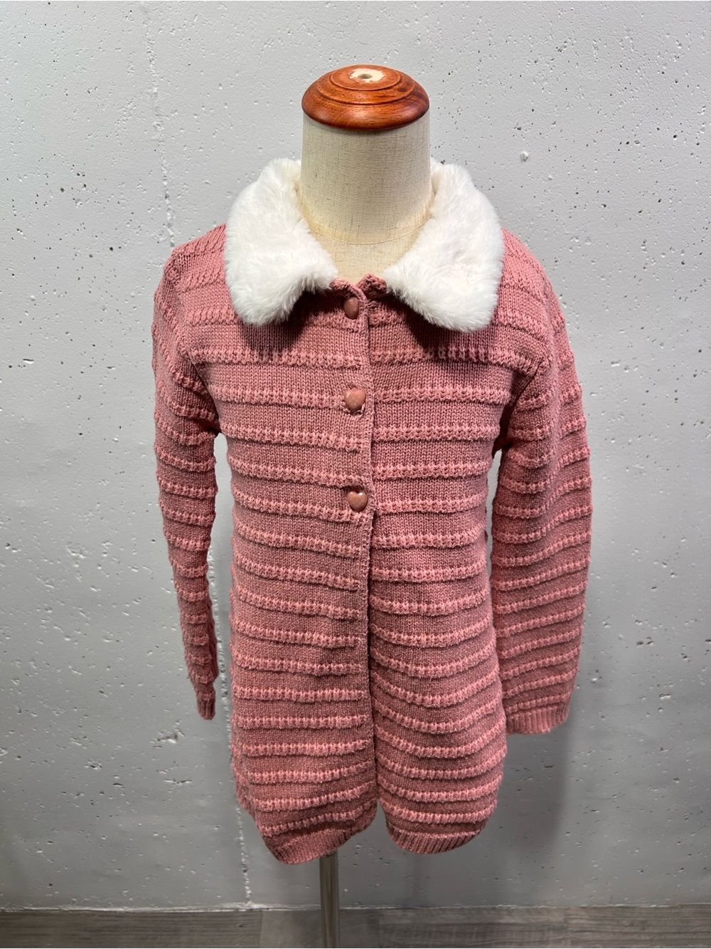 Max Studio Kids Girls Pink Gillter Knit Dress Sweater